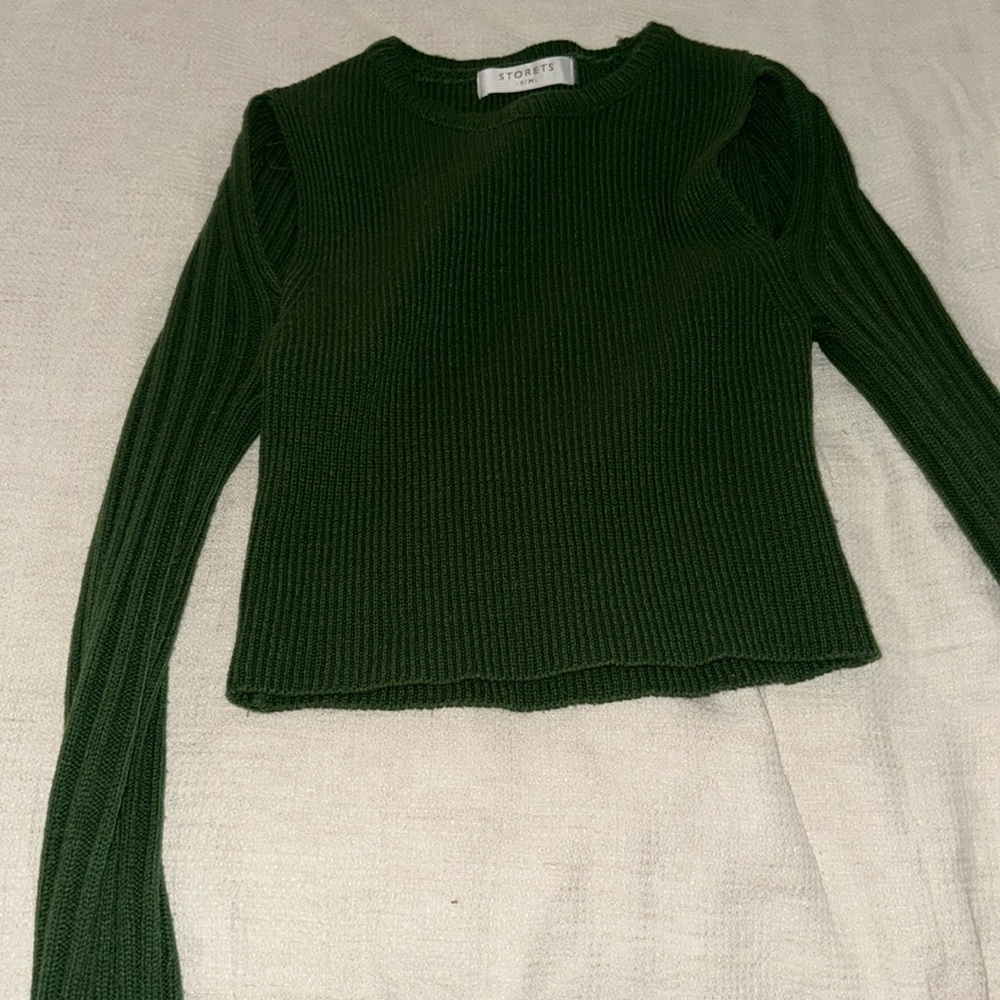Green knit Storets top